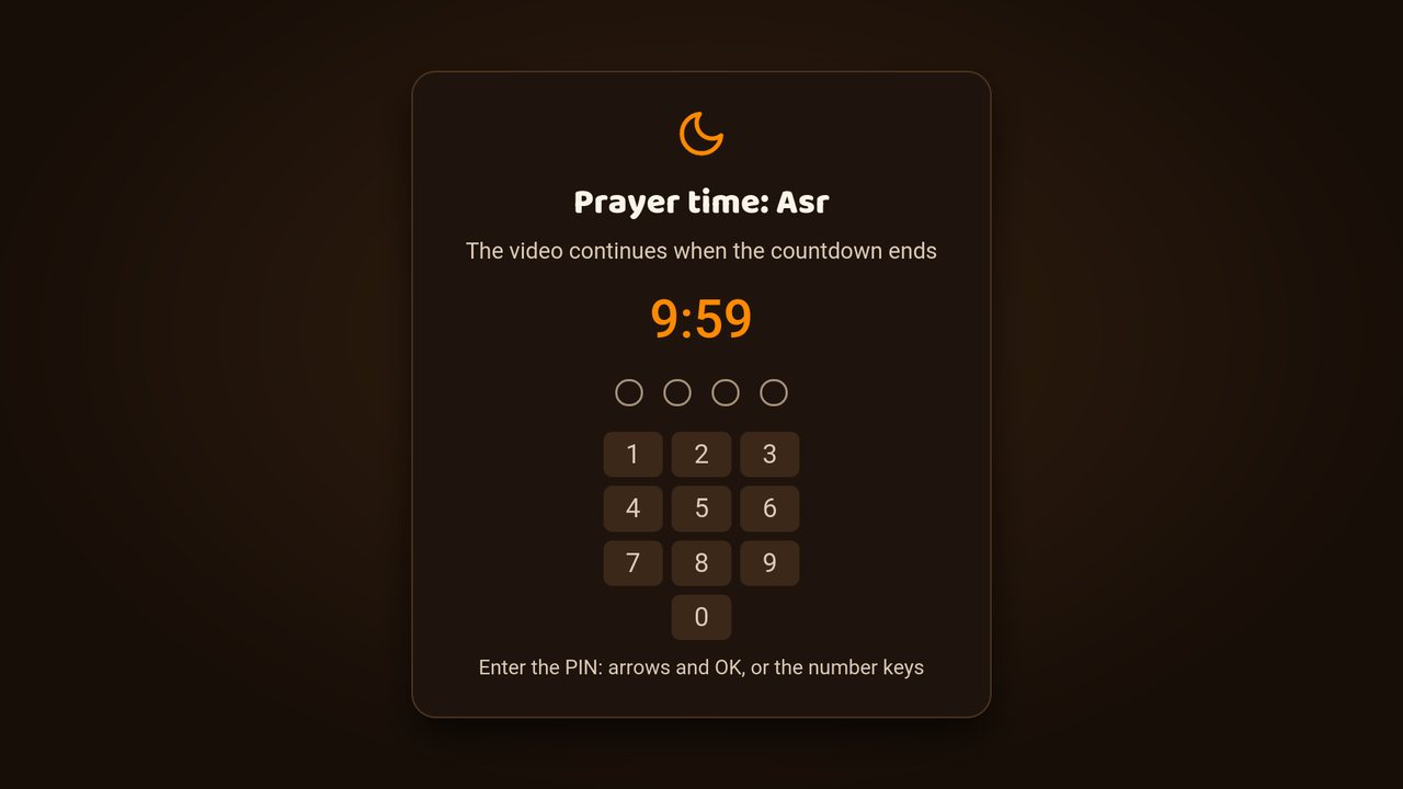 Prayer time pause